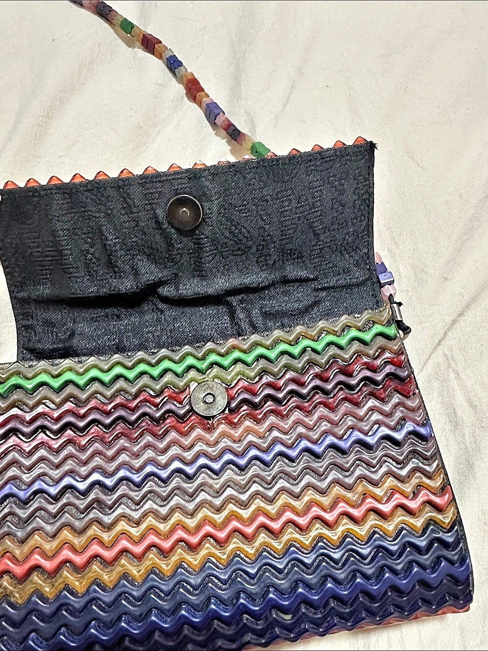MISSONI Multicolor & Black Geometric Crossbody Bag - Picture 4 of 6